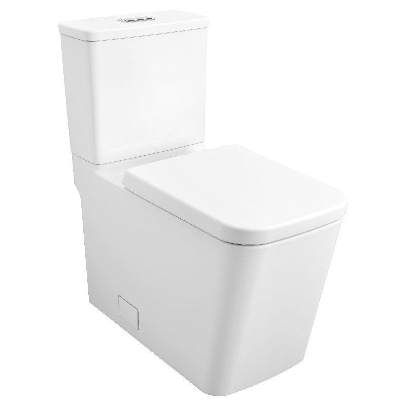 GROHE 39661000 EUROCUBE 15 1/8 INCH TWO-PIECE DUAL FLUSH RIGHT HEIGHT ELONGATED TOILET WITH SEAT - ALPINE WHITE