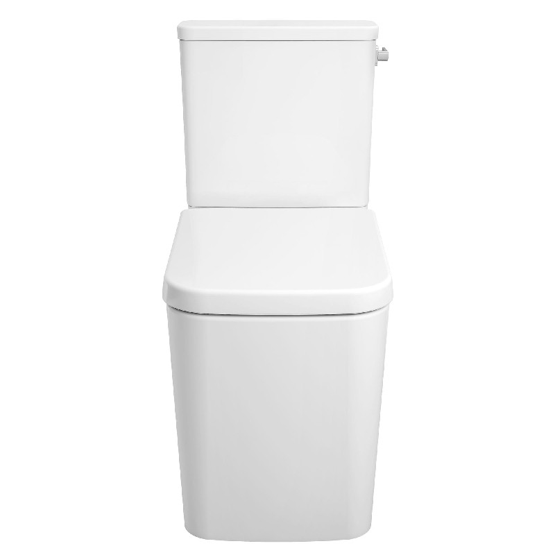 GROHE 39663000 EUROCUBE 15 1/8 INCH TWO-PIECE SINGLE FLUSH RIGHT HEIGHT ELONGATED TOILET WITH SEAT AND RIGHT HAND TRIP LEVER - ALPINE WHITE