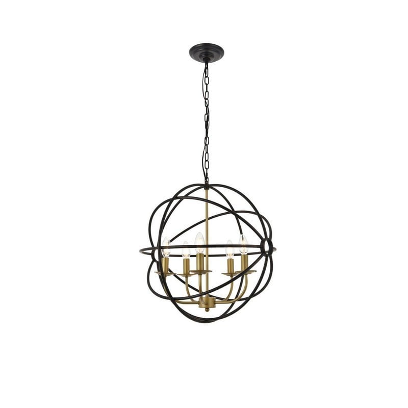 ELEGANT FURNITURE LIGHTING LD4006D20 OCTAVIA 19 3/4 INCH 5 LIGHT CEILING PENDANT LIGHT