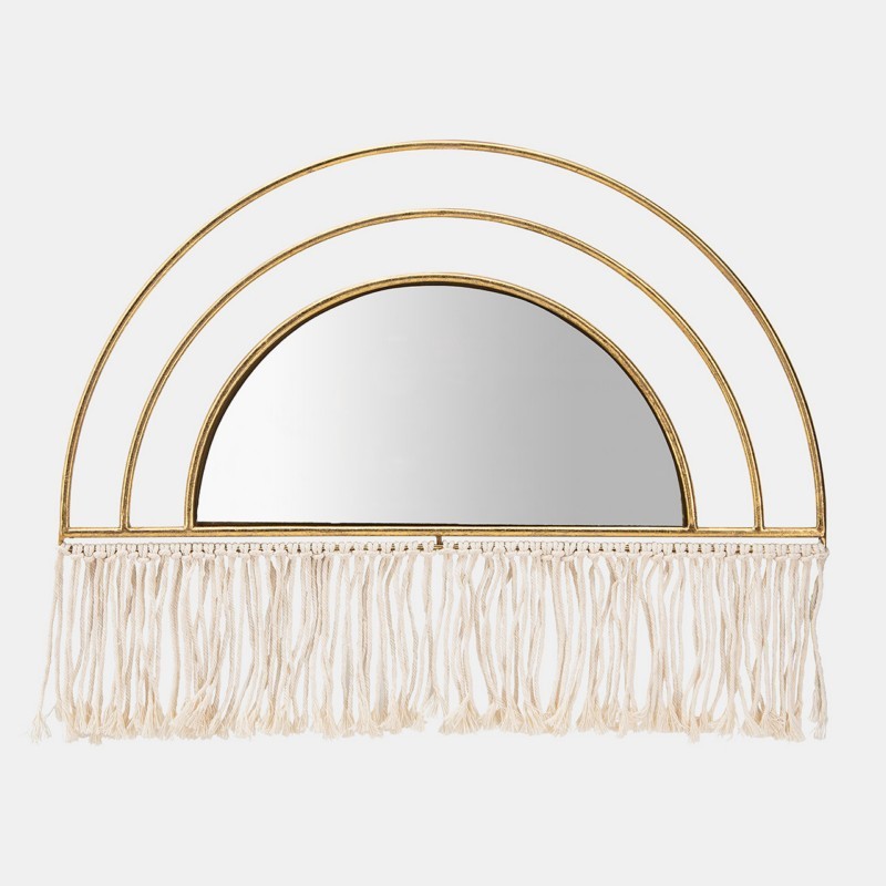 SAGEBROOK HOME 16668 24 INCH H METAL AND WOOD ARCHED MIRRORED WALL DECO - GOLD