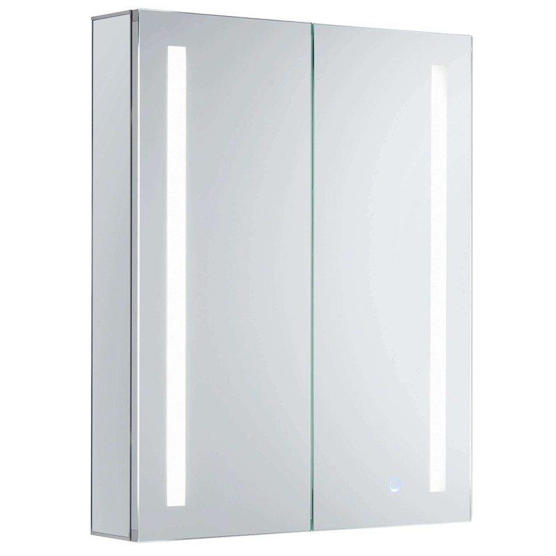 FINE FIXTURES AMC2430 24 INCH X 30 INCH DOUBLE DOOR MEDICINE CABINET WITH TWO LED STRIPS