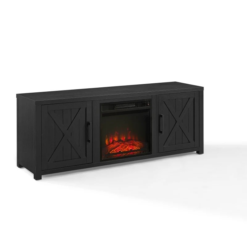CROSLEY KF100758 GORDON 58 INCH LOW PROFILE TV STAND WITH FIREPLACE