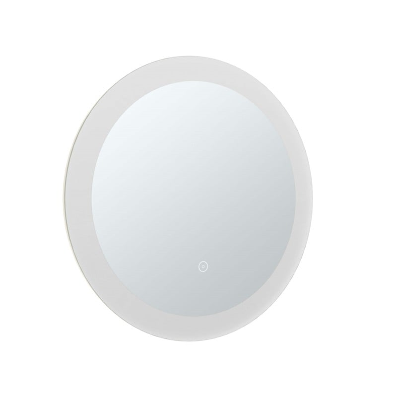 FINE FIXTURES MLEC1818 18 1/8 INCH ROUND ALUMINUM MIRROR WITH FRAMED LED