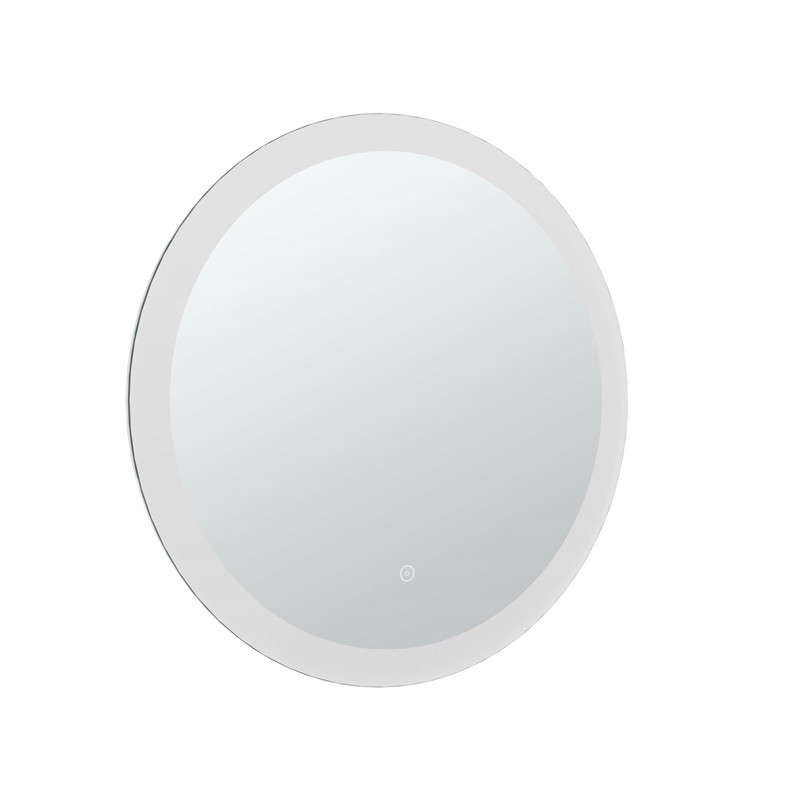 FINE FIXTURES MLEC2424 24 INCH ROUND ALUMINUM MIRROR WITH FRAMED LED