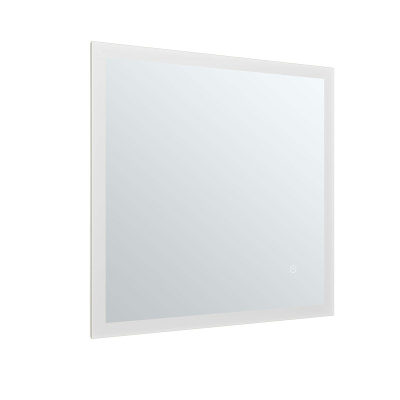 FINE FIXTURES MLER2424 24 INCH X 24 INCH SQUARE ALUMINUM MIRROR WITH FRAMED LED