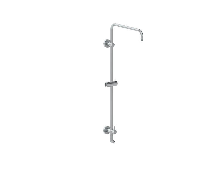 MOUNTAIN PLUMBING MTRRP-2 CA RE-VIVE 25 3/8 INCH WALL MOUNTED SHOWER RAIL WITH BOTTOM OUTLET INTEGRAL WATERWAY AND DIVERTER
