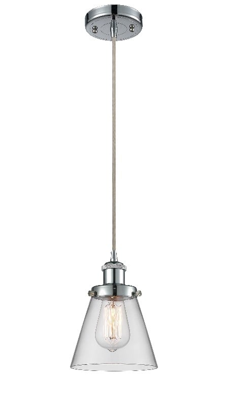 INNOVATIONS LIGHTING 916-1P-G62 BALLSTON SMALL CONE 1 LIGHT 6 INCH CLEAR GLASS MINI PENDANT