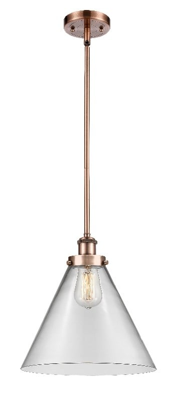 INNOVATIONS LIGHTING 916-1S-G42-L BALLSTON X-LARGE CONE 1 LIGHT 8 INCH CLEAR GLASS MINI PENDANT