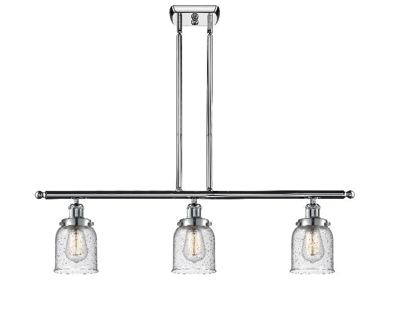 INNOVATIONS LIGHTING 916-3I-G54 BALLSTON SMALL BELL 3 LIGHT 36 INCH SEEDY GLASS ISLAND LIGHT