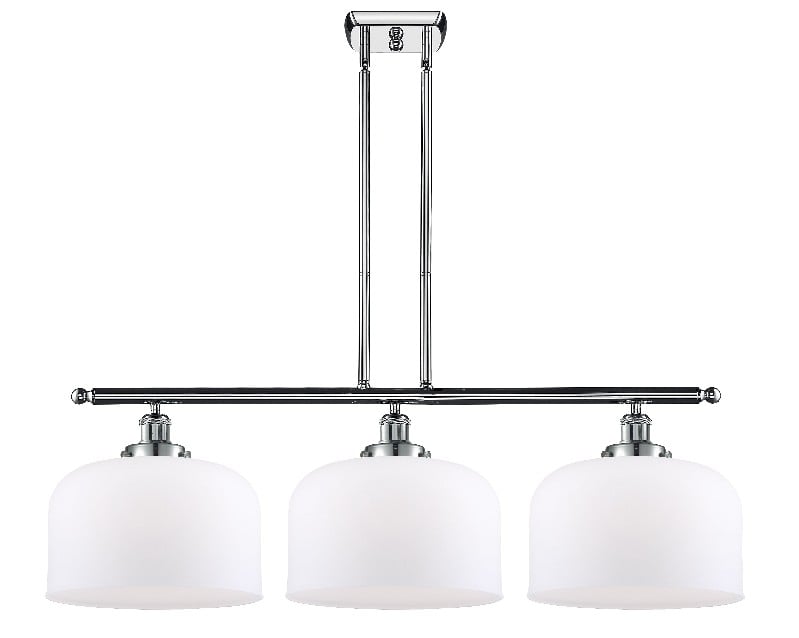 INNOVATIONS LIGHTING 916-3I-G71-L BALLSTON X-LARGE BELL 3 LIGHT 36 INCH MATTE WHITE GLASS ISLAND LIGHT