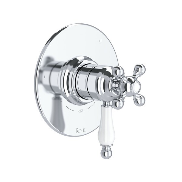 ROHL TAC47W1OP ARCANA 1/2 INCH THERMOSTATIC AND PRESSURE BALANCE TRIM WITH 3 FUNCTIONS (NO SHARE) WITH LEVER HANDLE