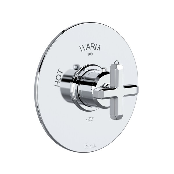 ROHL TAP13W1XM APOTHECARY 3/4 INCH THERMOSTATIC TRIM WITHOUT VOLUME CONTROL AND CROSS HANDLE