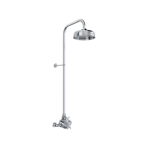 ROHL U.GA19W2X GEORGIAN ERA 3/4 INCH EXPOSED WALL MOUNT THERMOSTATIC SHOWER SYSTEM WITH CROSS HANDLE