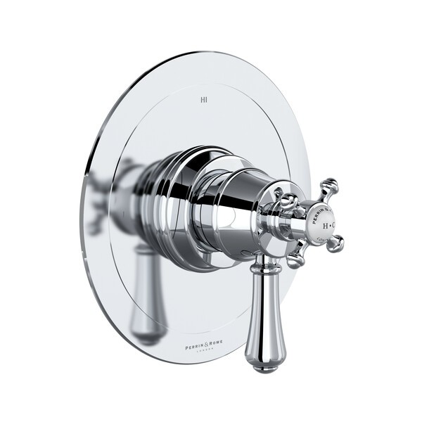 ROHL U.TGA23W1LSP GEORGIAN ERA 1/2 INCH THERMOSTATIC AND PRESSURE BALANCE TRIM WITH 3 FUNCTIONS (SHARED) WITH LEVER HANDLE