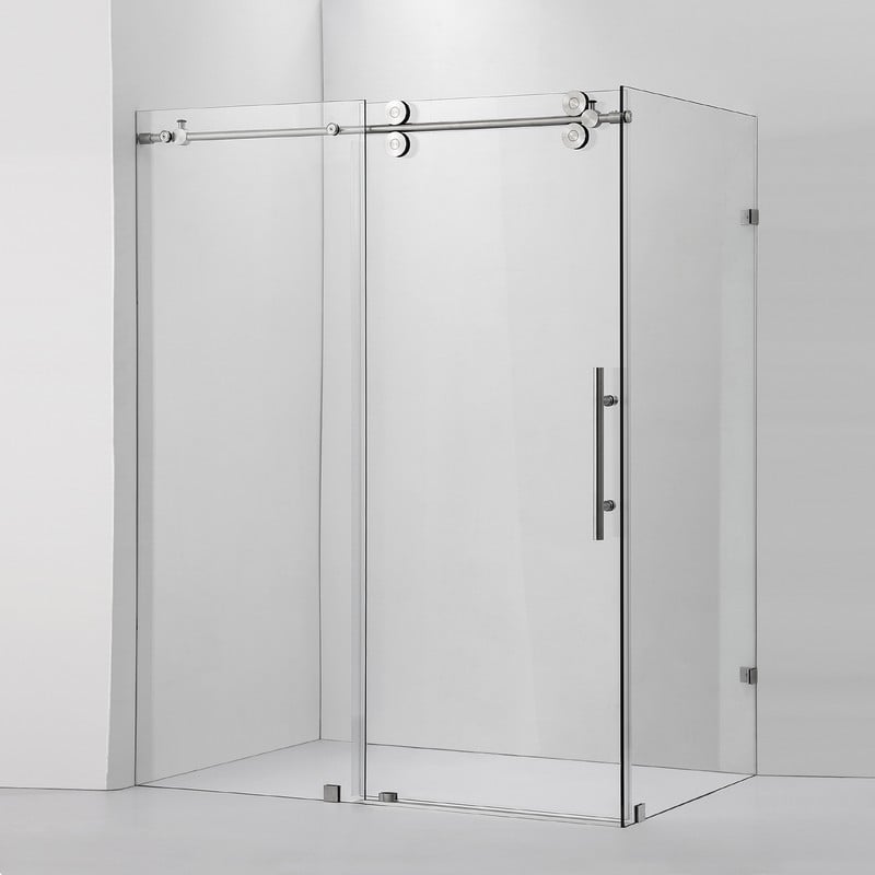 VINNOVA 312068+36P VILLENA 68 W X 78 H INCH RECTANGLE SINGLE SLIDING FRAMELESS SHOWER ENCLOSURE