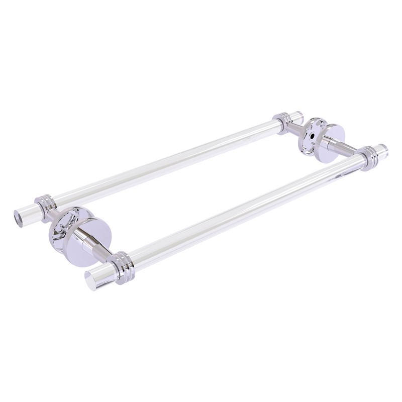 ALLIED BRASS CV-41D-BB-18 CLEARVIEW 22 INCH BACK TO BACK SHOWER DOOR TOWEL BAR WITH DOTTED ACCENTS