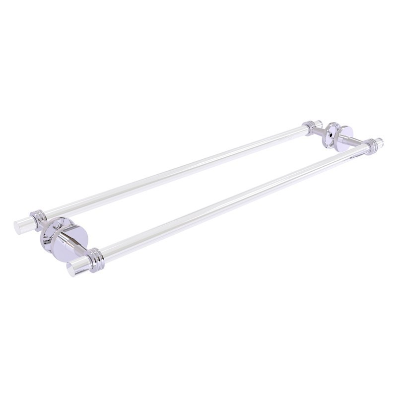 ALLIED BRASS CV-41D-BB-30 CLEARVIEW 34 INCH BACK TO BACK SHOWER DOOR TOWEL BAR WITH DOTTED ACCENTS