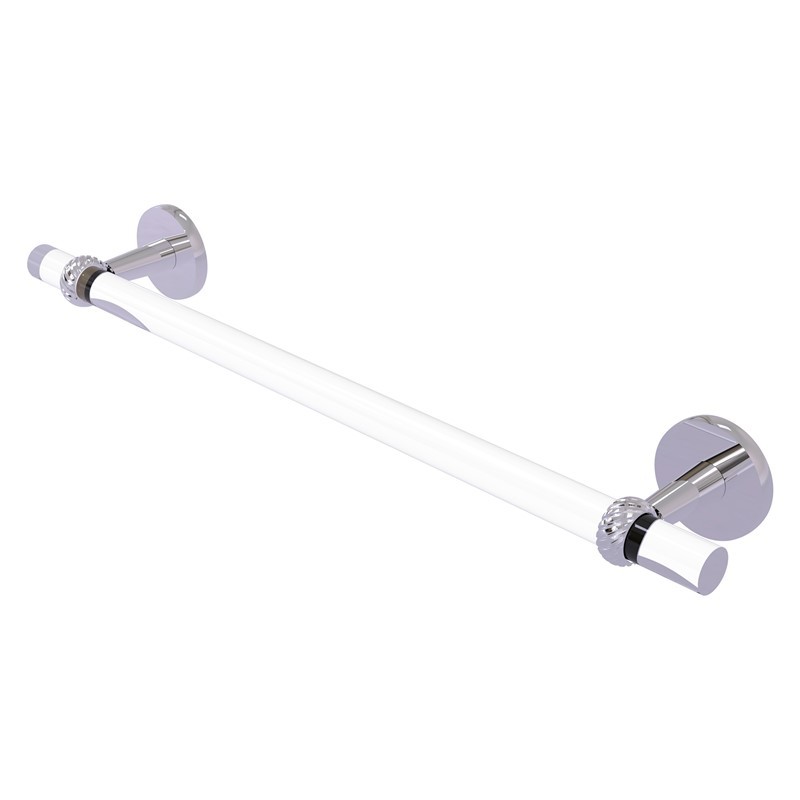 ALLIED BRASS CV-41T-18 CLEARVIEW 22 INCH TOWEL BAR WITH TWISTED ACCENTS