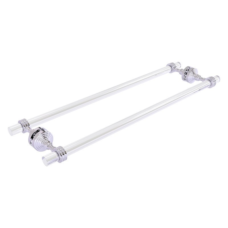 ALLIED BRASS PG-41D-BB-24 PACIFIC GROVE 28 INCH BACK TO BACK SHOWER DOOR TOWEL BAR WITH DOTTED ACCENTS