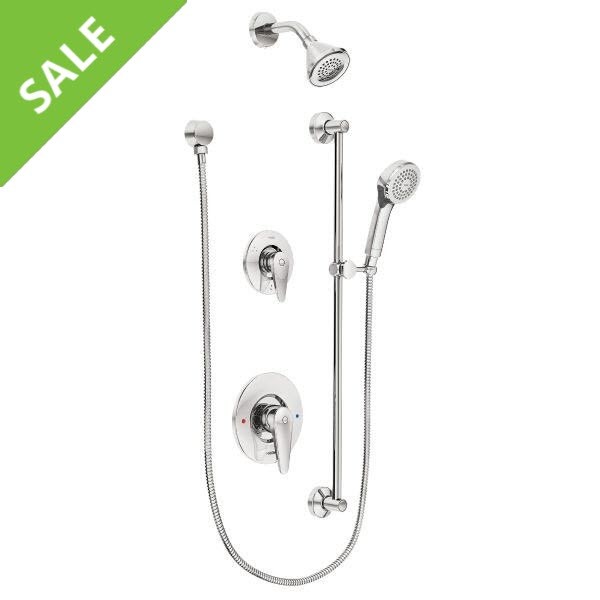 SALE! MOEN T9342EP15 COMMERCIAL ECO-PERFORMANCE POSI-TEMP TRANSFER PRESSURE BALANCE SHOWER PACKAGE IN CHROME
