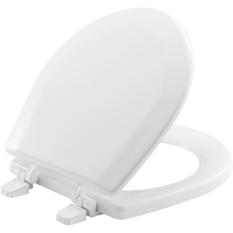 BEMIS TC50TTA 000 14 1/2 INCH MARINE BOWL ENAMELED WOOD TOILET SEAT WITH TOP-TITE HINGE - WHITE