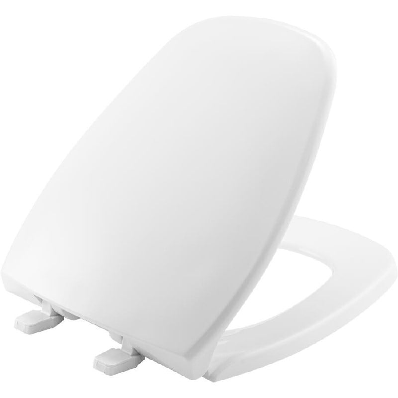 BEMIS 1240200 000 16 7/8 INCH ROUND PLASTIC TOILET SEAT FITS ELJER EMBLEM - WHITE