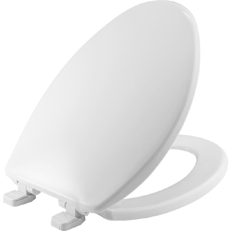 BEMIS 7300SL 000 18 5/8 INCH ELONGATED COMMERCIAL PLASTIC TOILET SEAT WITH STA-TITE AND WHISPER-CLOSE - WHITE