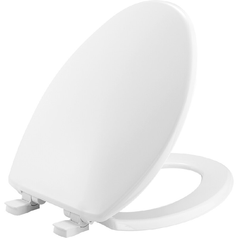 BEMIS 7300SLEC 000 18 5/8 INCH ELONGATED PLASTIC TOILET SEAT WITH EASY-CLEAN, CHANGE AND WHISPER-CLOSE HINGE - WHITE