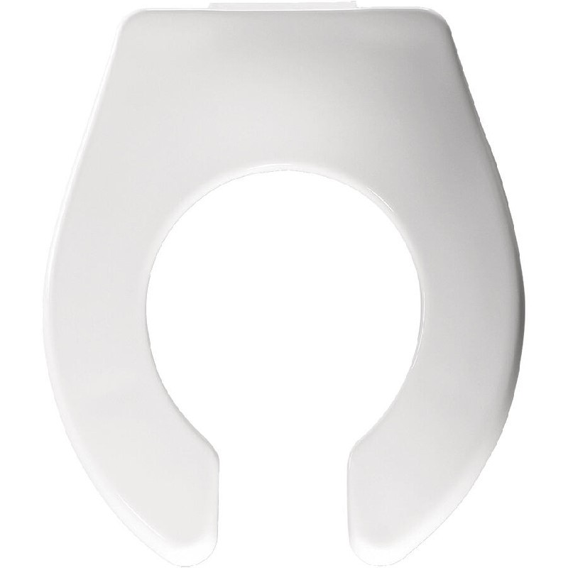 BEMIS BB955CT 000 15 1/4 INCH BABY BOWL OPEN FRONT LESS COVER PLASTIC TOILET SEAT WITH STA-TITE CHECK HINGE AND DURAGUARD - WHITE