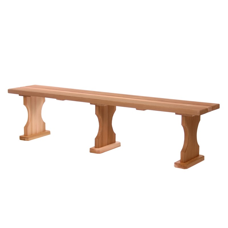 ALL THINGS CEDAR BB70 70 INCH 6-FEET BACKLESS BENCH - SANDED