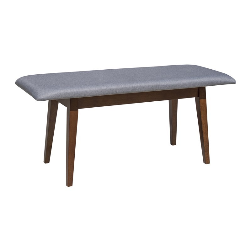 WESTIN FURNITURE ID701-BN 41 7/8 INCH MID CENTURY MODERN SOLID WOOD UPHOLSTERED BENCH