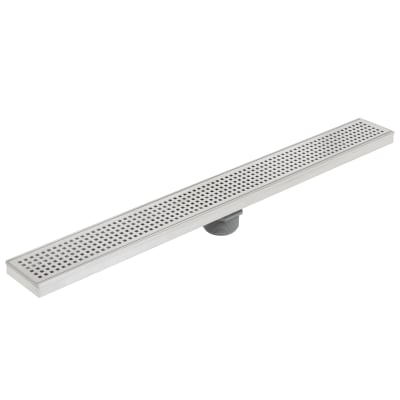 MISENO MNO26LD 26 INCH PATTERN GRATE LINEAR SHOWER DRAIN - STAINLESS STEEL