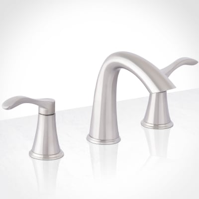 MISENO MNO311BNP BELLA 5 1/8 INCH WIDESPREAD BATHROOM FAUCET WITH LEVER HANDLE - BRUSHED NICKEL