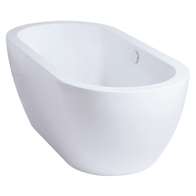 MISENO MNO7132FSO 70 7/8 INCH FREE STANDING OVAL ACRYLIC SOAKING BATHTUB - WHITE