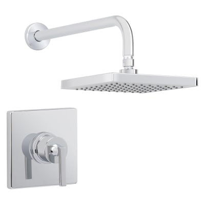 MISENO MS-650625-R-CP ELYSA TUB AND SHOWER TRIM PACKAGE WITH SINGLE FUNCTION RAIN SHOWER HEAD - POLISHED CHROME