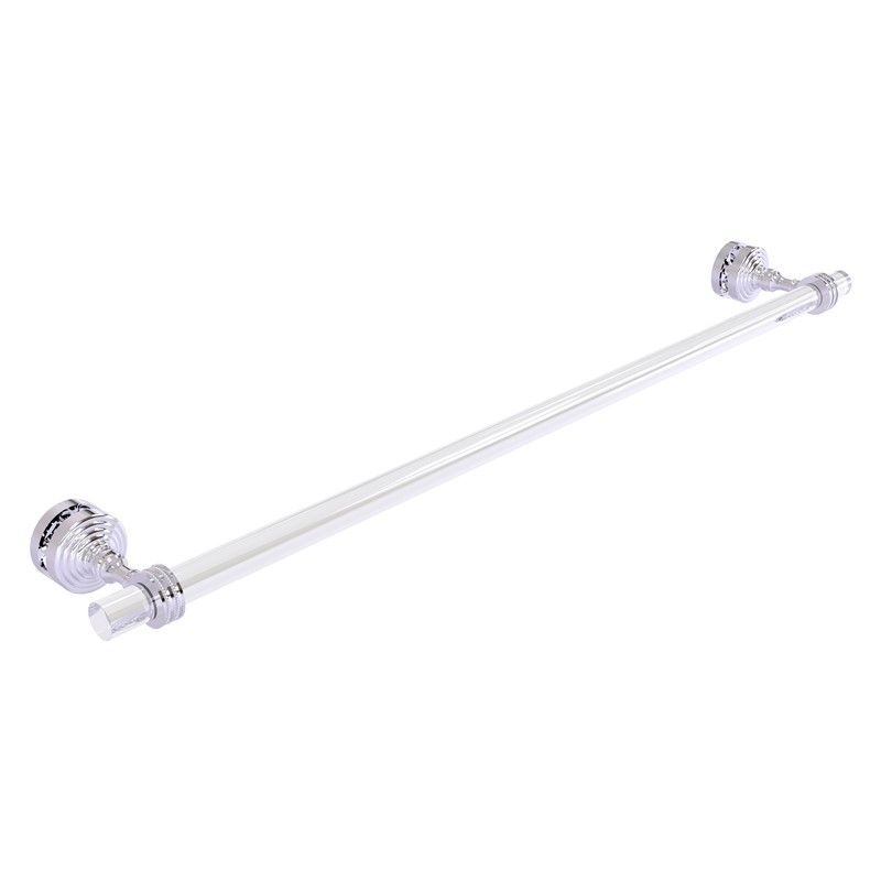 ALLIED BRASS PG-41D-SM-30 PACIFIC GROVE 34 INCH SHOWER DOOR TOWEL BAR WITH DOTTED ACCENTS