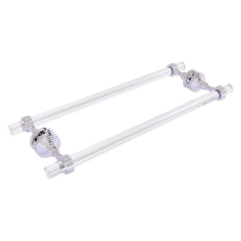 ALLIED BRASS PG-41G-BB-18 PACIFIC GROVE 22 INCH BACK TO BACK SHOWER DOOR TOWEL BAR WITH GROOVED ACCENTS