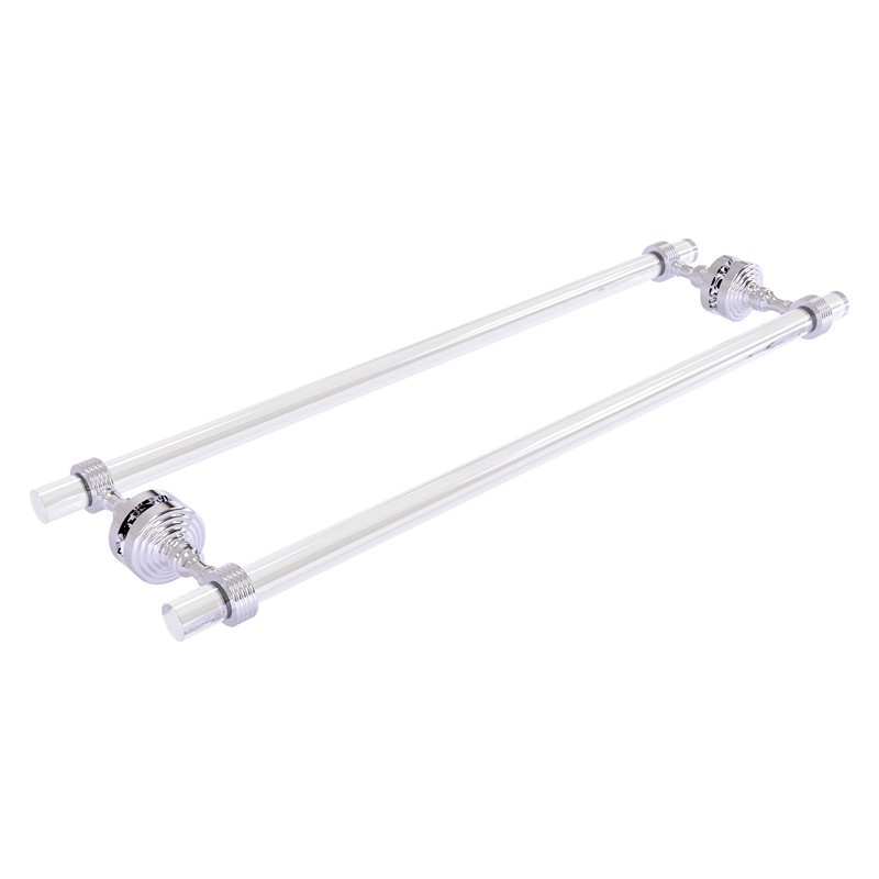 ALLIED BRASS PG-41G-BB-24 PACIFIC GROVE 28 INCH BACK TO BACK SHOWER DOOR TOWEL BAR WITH GROOVED ACCENTS