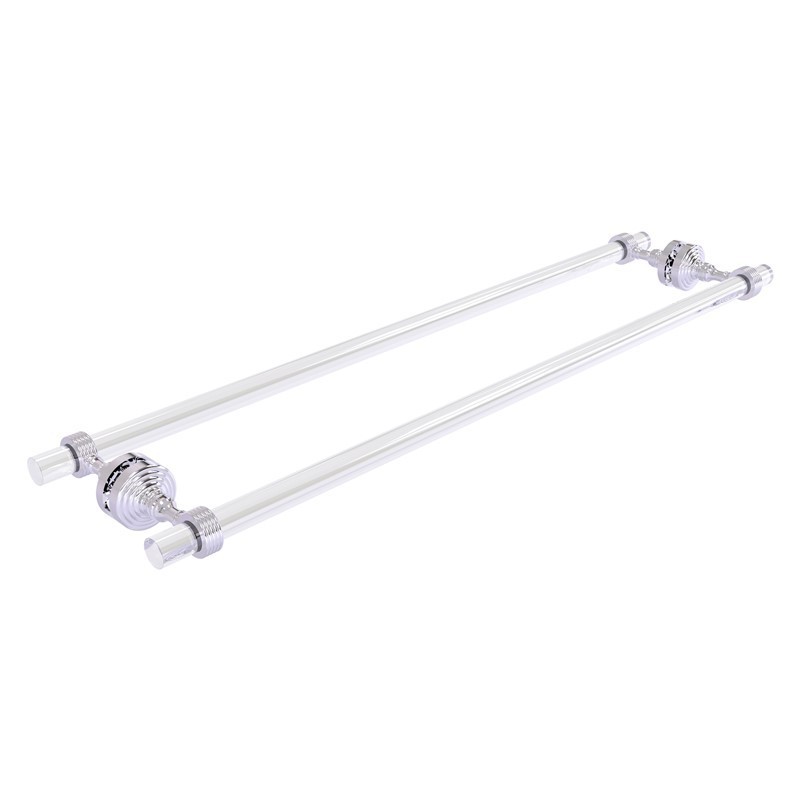 ALLIED BRASS PG-41G-BB-30 PACIFIC GROVE 34 INCH BACK TO BACK SHOWER DOOR TOWEL BAR WITH GROOVED ACCENTS