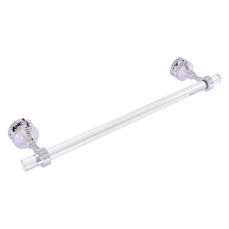 ALLIED BRASS PG-41G-SM-18 PACIFIC GROVE 22 INCH SHOWER DOOR TOWEL BAR WITH GROOVED ACCENTS