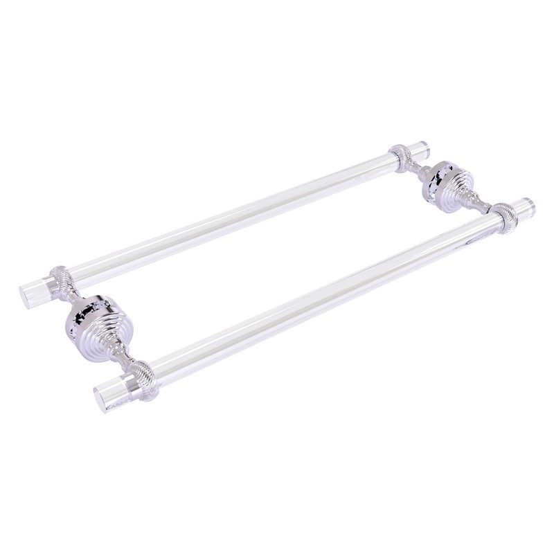ALLIED BRASS PG-41T-BB-18 PACIFIC GROVE 22 INCH BACK TO BACK SHOWER DOOR TOWEL BAR WITH TWISTED ACCENTS