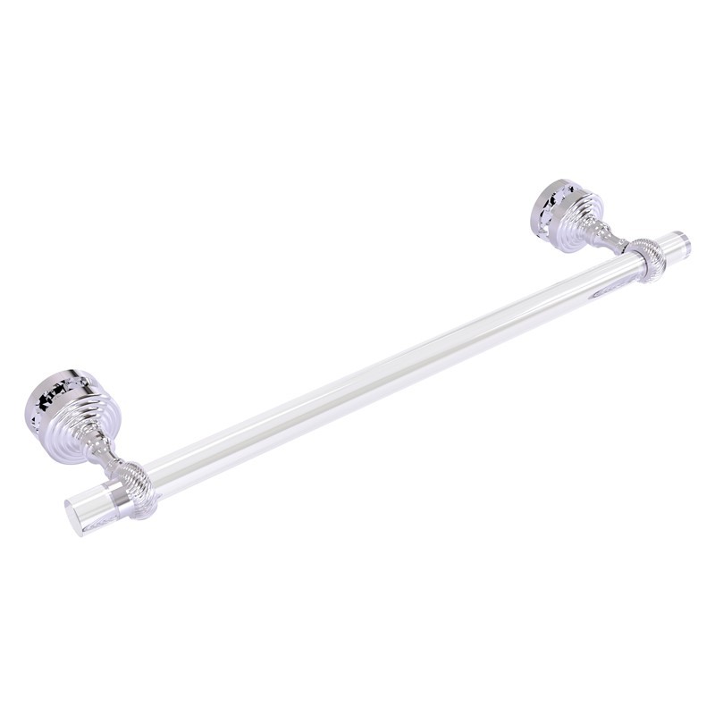 ALLIED BRASS PG-41T-SM-18 PACIFIC GROVE 22 INCH SHOWER DOOR TOWEL BAR WITH TWISTED ACCENTS