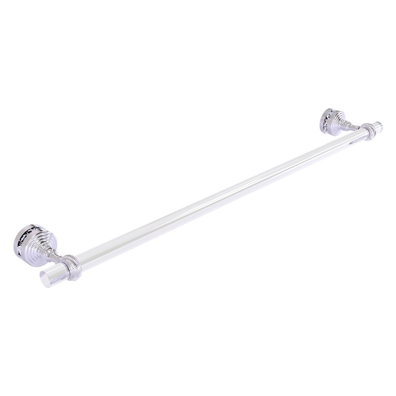 ALLIED BRASS PG-41T-SM-30 PACIFIC GROVE 34 INCH SHOWER DOOR TOWEL BAR WITH TWISTED ACCENTS