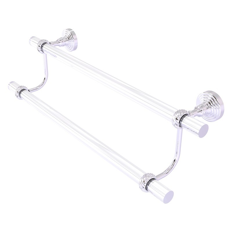 ALLIED BRASS PG-72T-18 PACIFIC GROVE 22 INCH DOUBLE TOWEL BAR WITH TWISTED ACCENTS