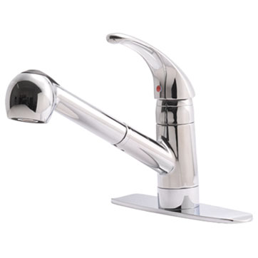 ULTRA FAUCETS UF1200 CLASSIC 9 INCH DECK MOUNT SINGLE HANDLE KITCHEN FAUCET WITH PULL-OUT SPRAY