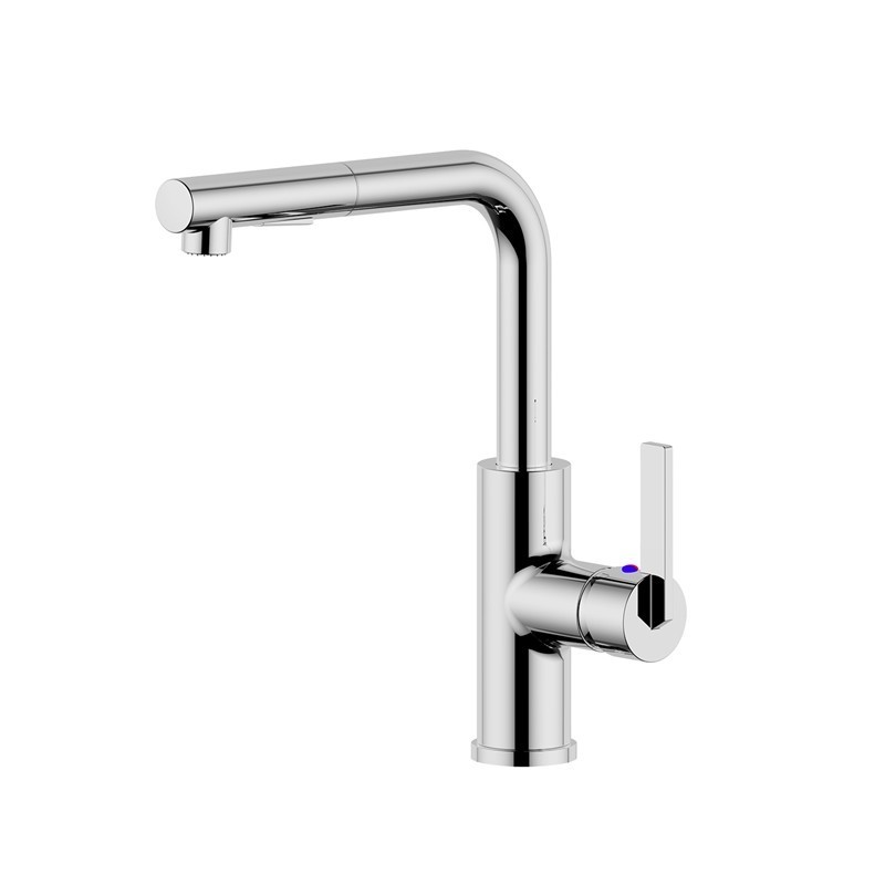 ULTRA FAUCETS UF1370 HENA 13 INCH SINGLE HOLE DECK MOUNT SINGLE HANDLE KITCHEN FAUCET WITH PULL-OUT SPRAY