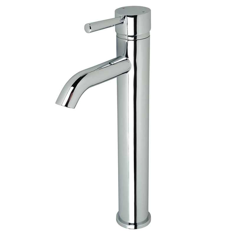 ULTRA FAUCETS UF3660 EURO 13 5/8 INCH DECK MOUNT SINGLE HANDLE TALL VESSEL BATHROOM FAUCET