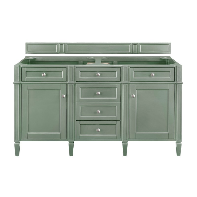 JAMES MARTIN 650-V60D-SC BRITTANY 59 7/8 INCH SMOKEY CELADON DOUBLE SINK VANITY CABINET ONLY