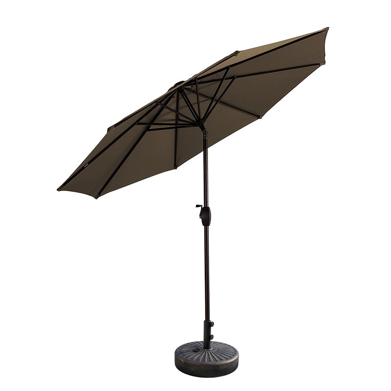 WESTIN FURNITURE 9806-981RD-BZ 108 INCH OUTDOOR PATIO MARKET TABLE UMBRELLA WITH ROUND BASE