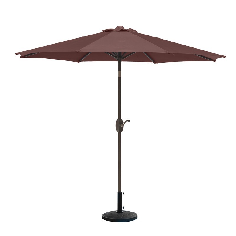 WESTIN FURNITURE 9806-OS5003 108 INCH OUTDOOR PATIO MARKET TABLE UMBRELLA WITH DECORATIVE ROUND RESIN BASE